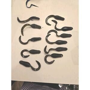 11 Strike King Soft Bait 2 W/ hooks Plastic Lures Tad Pole Shape Fast Shipping